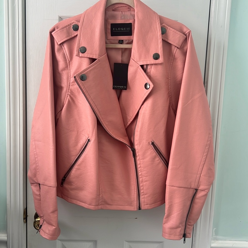 Pleather moto jacket